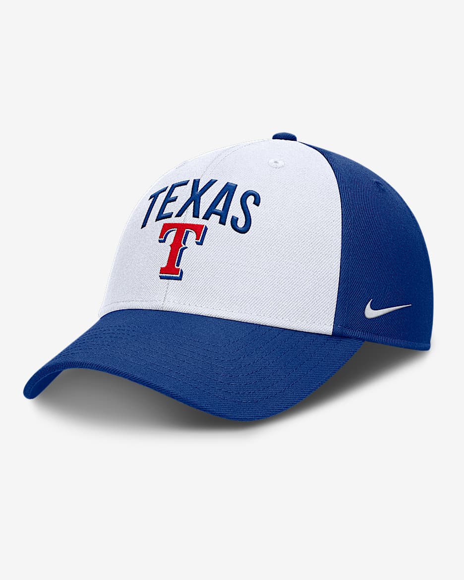【Nike】 Texas Rangers Cooperstown Club MLB Adjustable Hat Men's Nike Royal/Natural Texas Rangers Cooperstown